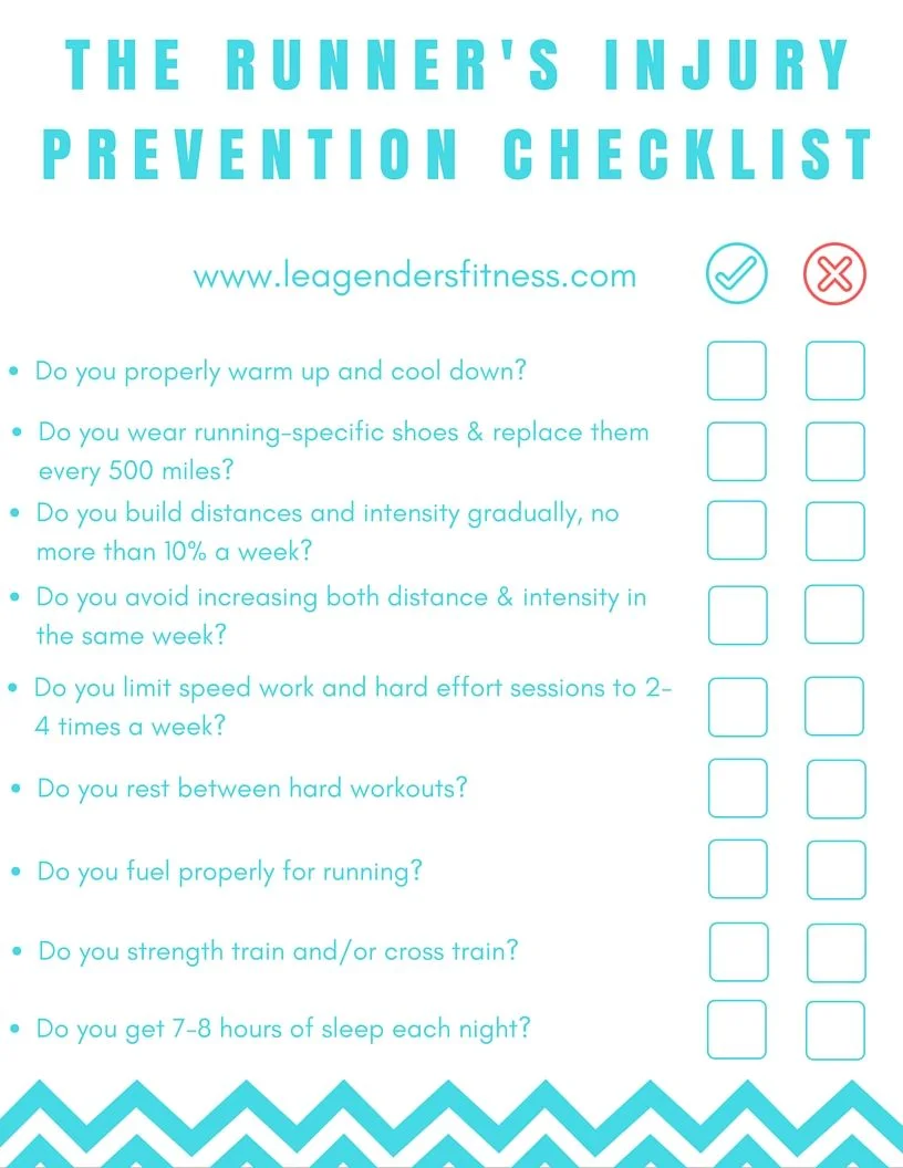 beginner trail runner pre-run injury checklist