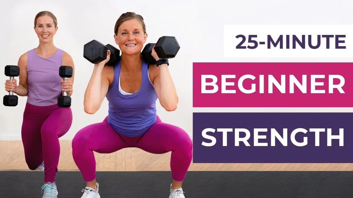 25-Minute Full Body Dumbbell Workout (Beginner) - YouTube | Workout for ...